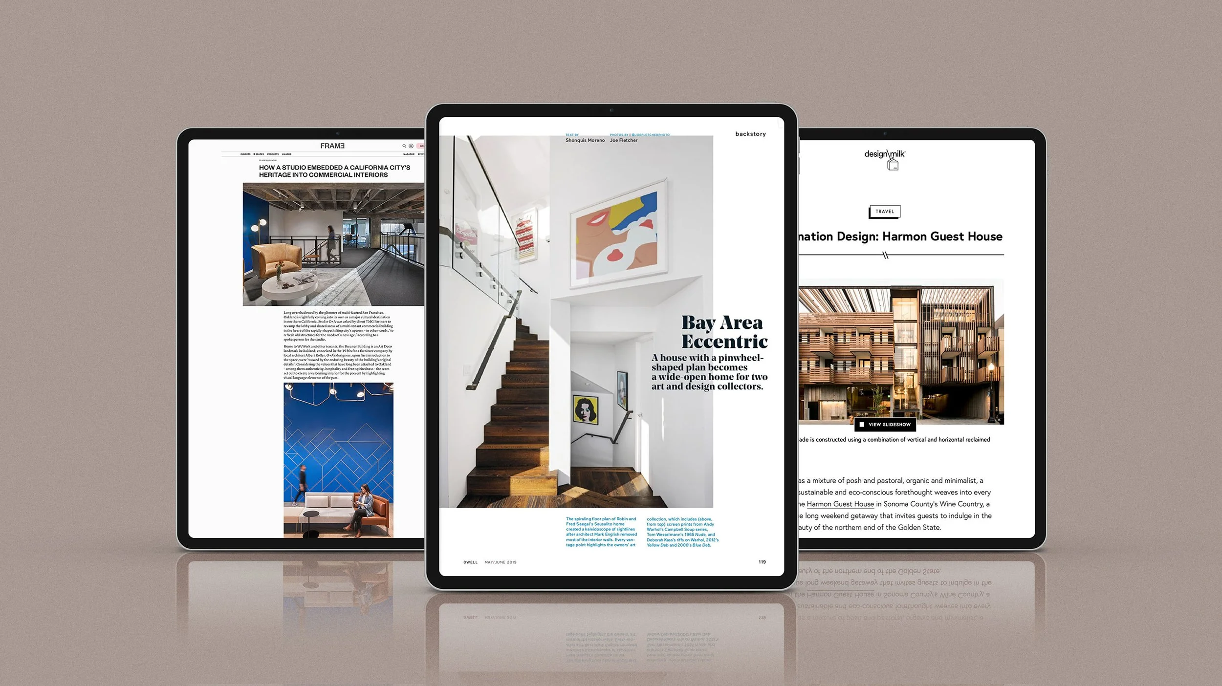 Secured 1000+ media placements in sources such as The New York Times, Modern Luxury, Interior Design, Frame, Metropolis, AN Interiors, Architectural Record, Architectural Digest, Architect, Wallpaper*, Fast Co, Hospitality Design, Dwell, Design Milk,